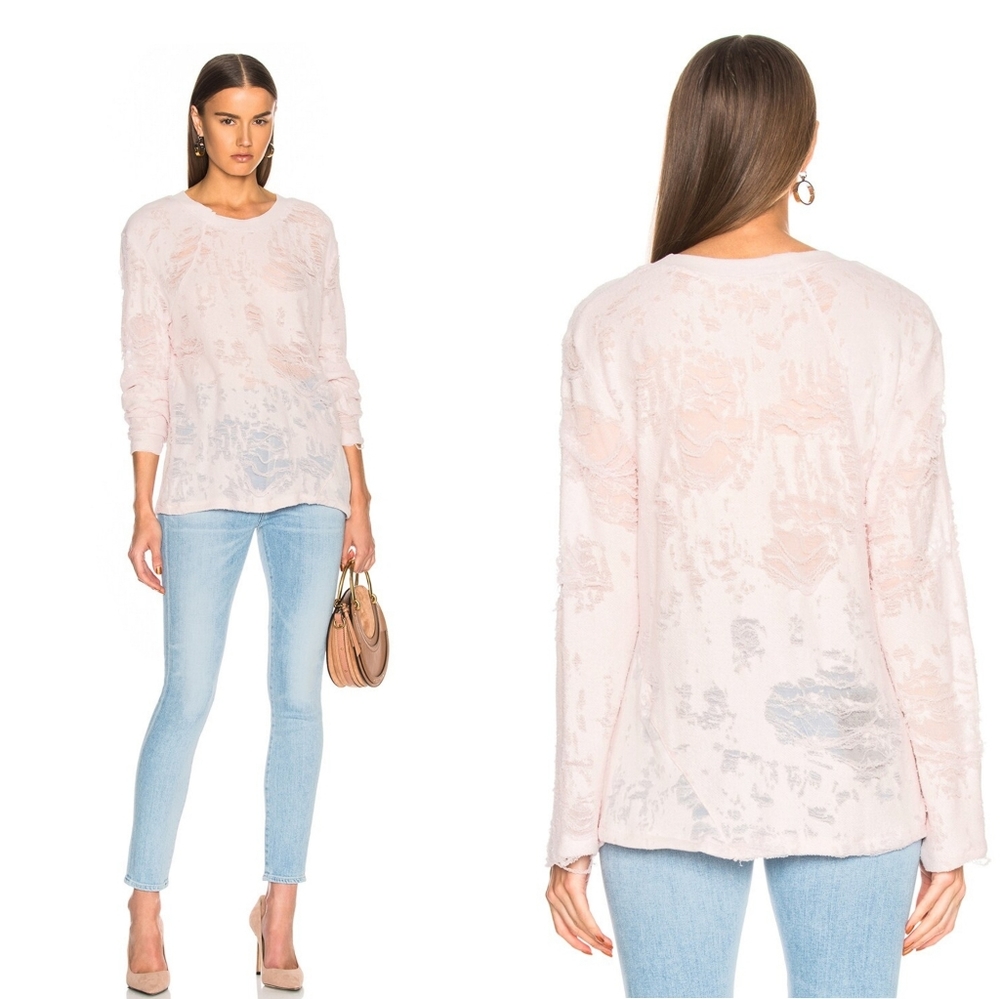 IRO JEANS Anile Destroyed Distressed Sweater, Womens Size S